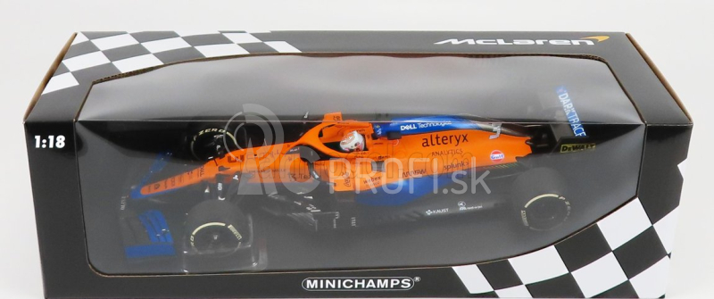 Minichamps Mclaren F1 Mcl35l Mercedes M12 Eq Power+ Team Mclaren N 3 Winner Italy Gp 2021 Daniel Ricciardo 1:18 oranžová svetlo modrá