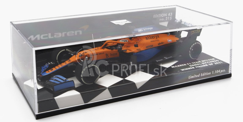 Minichamps Mclaren F1 Mcl35l Mercedes M12 Eq Power+ Team Mclaren N 3 Winner Italy Gp 2021 Daniel Ricciardo 1:43 Oranžová svetlo modrá