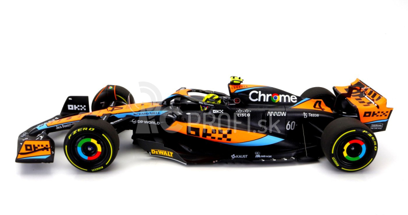 Minichamps Mclaren F1 Mcl60 Team Mclaren N 4 6th Australian Gp With Pit Board 2023 Lando Norris 1:18 Orange Black