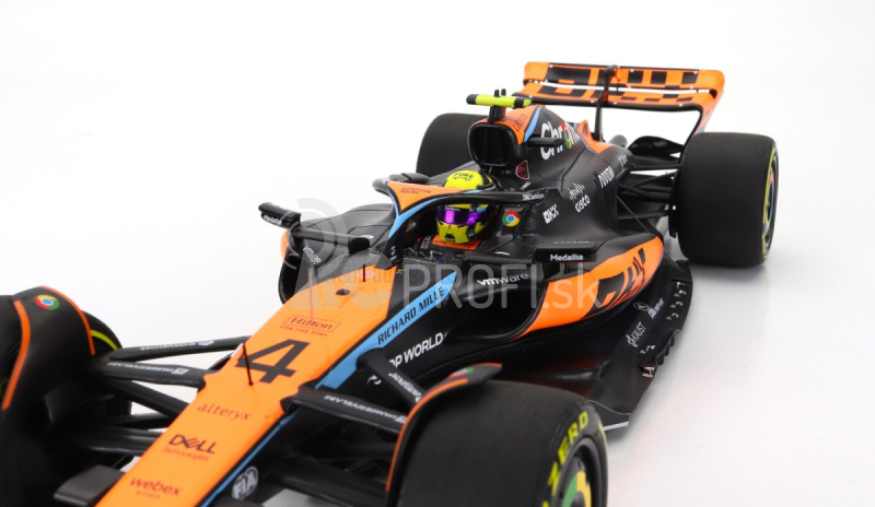 Minichamps Mclaren F1 Mcl60 Team Mclaren N 4 6th Australian Gp With Pit Board 2023 Lando Norris 1:18 Orange Black