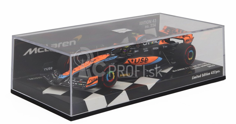 Minichamps Mclaren F1 Mcl60 Team Mclaren N 4 Bahrain Gp 2023 Lando Norris 1:43 oranžová modrá čierna