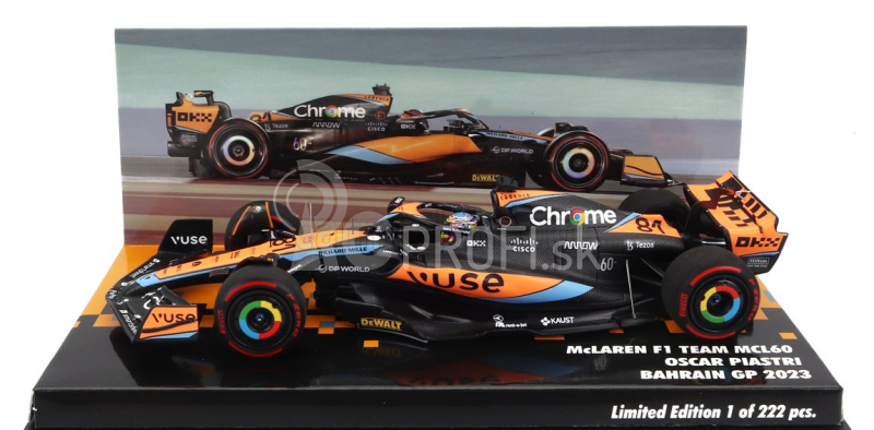 Minichamps Mclaren F1 Mcl60 Team Mclaren N 81 Bahrain Gp 2023 Oscar Piastri 1:43 oranžová modrá čierna