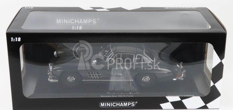 Minichamps Mercedes Benz 300sl Coupe (w198) 1955 1:18 Tmavo šedá