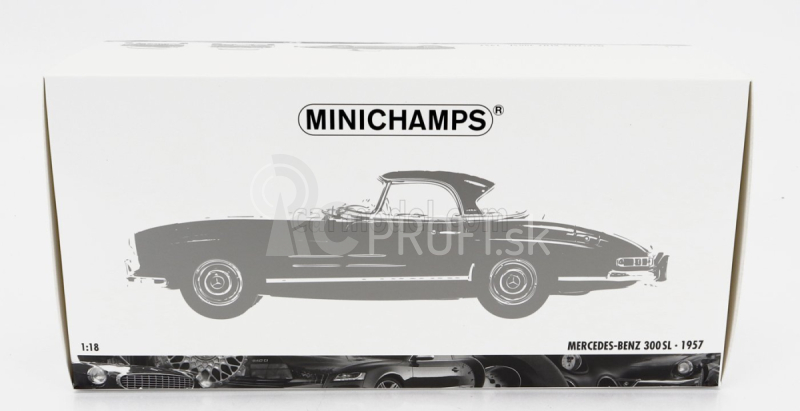 Minichamps Mercedes Benz 300sl Roadster (w198) Cabriolet Hard-top 1958 1:18 Žltá