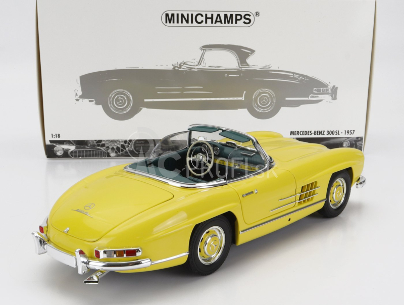 Minichamps Mercedes Benz 300sl Roadster (w198) Cabriolet Hard-top 1958 1:18 Žltá