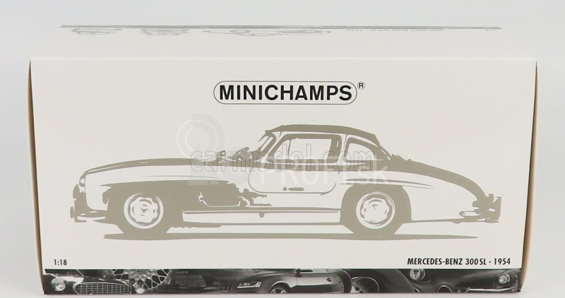 Minichamps Mercedes Benz Sl-class 300sl Coupe Gullwing (w198) 1954 1:18 Strieborná