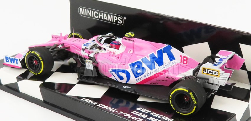 Minichamps Mercedes bwt F1 Rp20 Team Sportpesa Racing Point N 18 3rd Italy Gp 2020 L.stroll 1:43 Pink Matt Blue