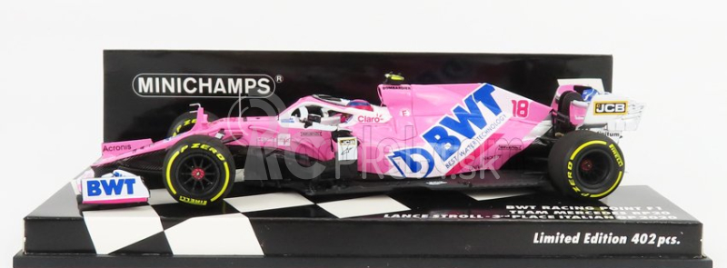 Minichamps Mercedes bwt F1 Rp20 Team Sportpesa Racing Point N 18 3rd Italy Gp 2020 L.stroll 1:43 Pink Matt Blue