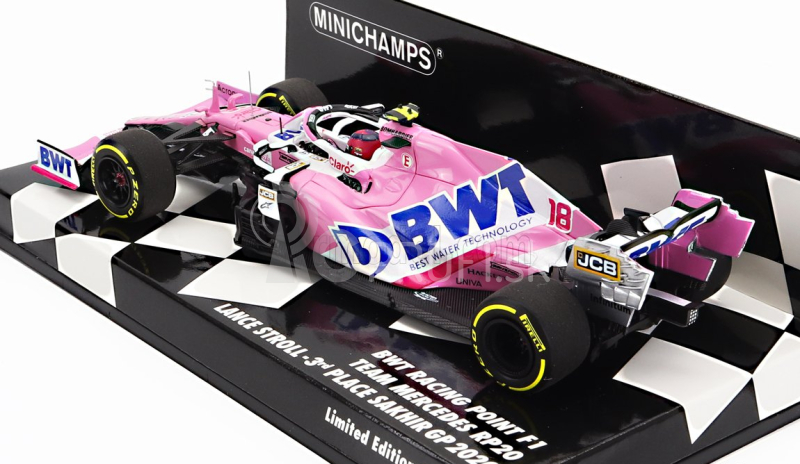 Minichamps Mercedes bwt F1 Rp20 Team Sportpesa Racing Point N 18 3rd Sakhir Gp 2020 L.stroll 1:43 Ružová Matt Blue