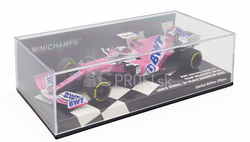 Minichamps Mercedes bwt F1 Rp20 Team Sportpesa Racing Point N 18 3rd Sakhir Gp 2020 L.stroll 1:43 Ružová Matt Blue