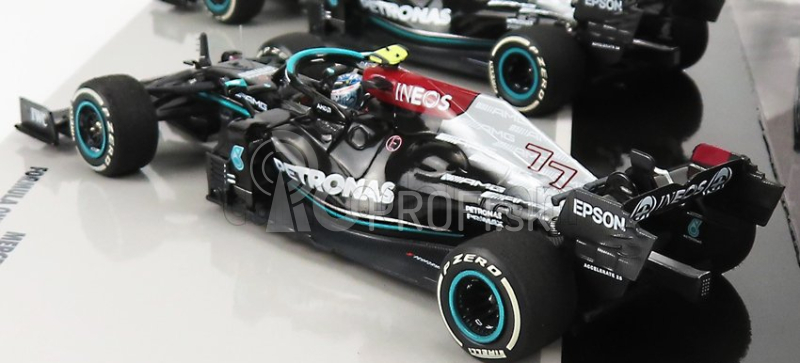 Minichamps Mercedes gp F1 Set 2x W12 Mercedes M12 Eq Power+ Team Amg Petronas Motorsport Formula One N 44 Sezóna 2021 Lewis Hamilton + N 77 Sezóna 2021 Valtteri Bottas 1:43 Black Green