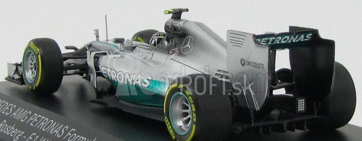 Minichamps Mercedes gp F1 W05 Amg Petronas N 6 Sezóna 2014 Nico Rosberg 1:43 Strieborná zelená