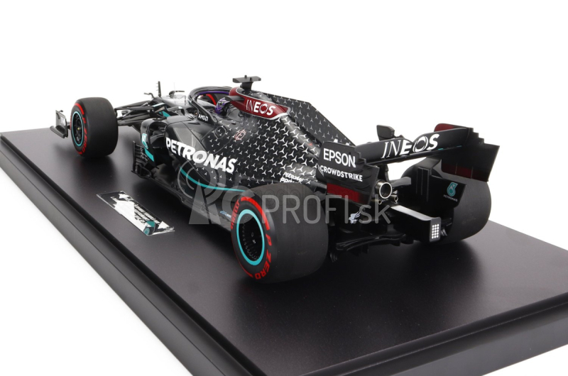 Minichamps Mercedes gp F1 W11 Eq Performance Team Amg Petronas Motorsport N 44 Víťaz majstrovstiev sveta Eifel Gp (91. víťazstvo) Lewis Hamilton 2020 - Con Vetrina - s vitrínou 1:12 čierna zelená