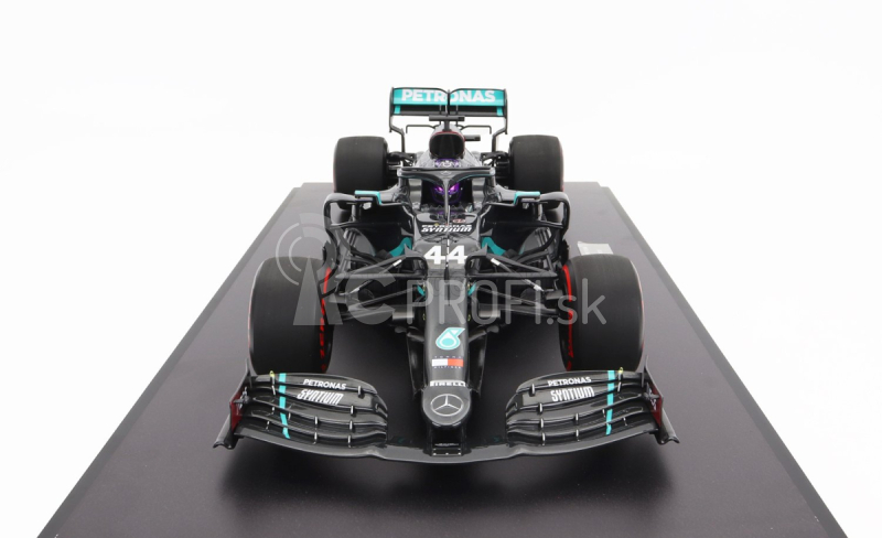 Minichamps Mercedes gp F1 W11 Eq Performance Team Amg Petronas Motorsport N 44 Víťaz majstrovstiev sveta Eifel Gp (91. víťazstvo) Lewis Hamilton 2020 - Con Vetrina - s vitrínou 1:12 čierna zelená