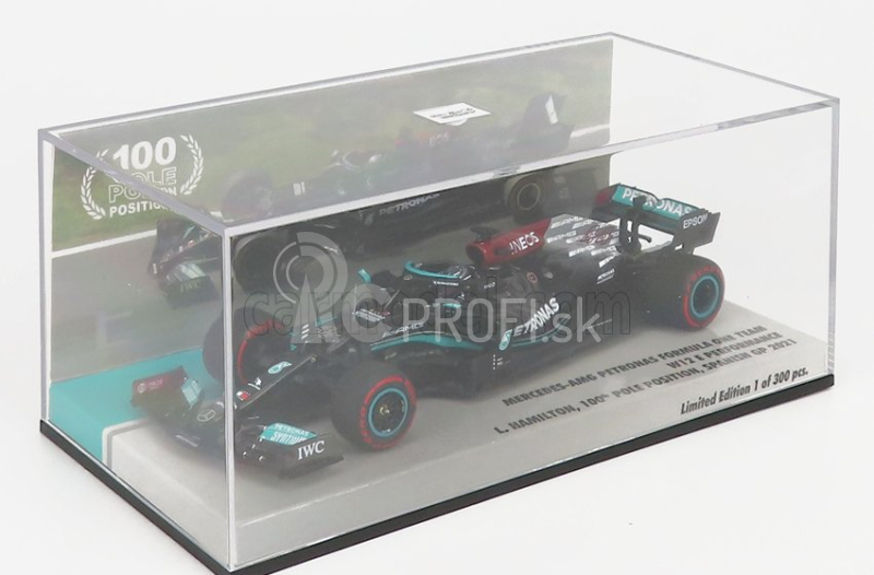 Minichamps Mercedes gp F1 W12 Mercedes M12 Eq Power+ Team Amg Petronas Motorsport Formula One N 44 100. Pole Position Winner Španielsko Gp 2021 Lewis Hamilton 1:43 Black Green