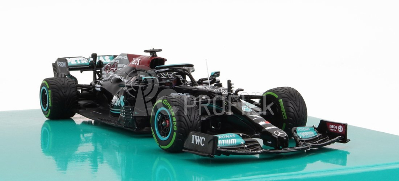 Minichamps Mercedes gp F1 W12 Mercedes M12 Eq Power+ Team Amg Petronas Motorsport Formula One N 44 Winner Sotchi Russian Gp 2021 Lewis Hamilton - 100. víťazstvo F1 1:43 Black Green