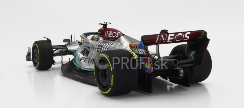 Minichamps Mercedes gp F1 W13e Team Mercedes-amg Petronas F1 N 44 6th Miami Gp 2022 Lewis Hamilton 1:18 Silver Green