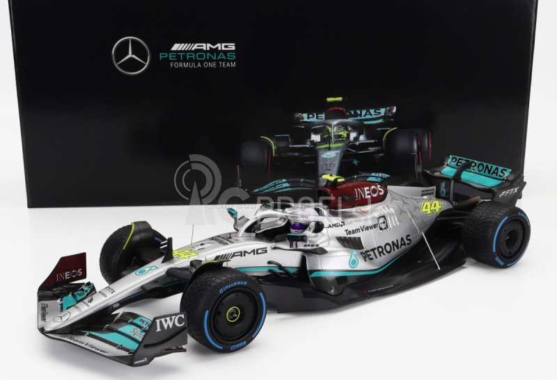 Minichamps Mercedes gp F1 W13e Team Mercedes-amg Petronas F1 N 44 8th Monaco Gp 2022 Lewis Hamilton 1:18 Silver Green