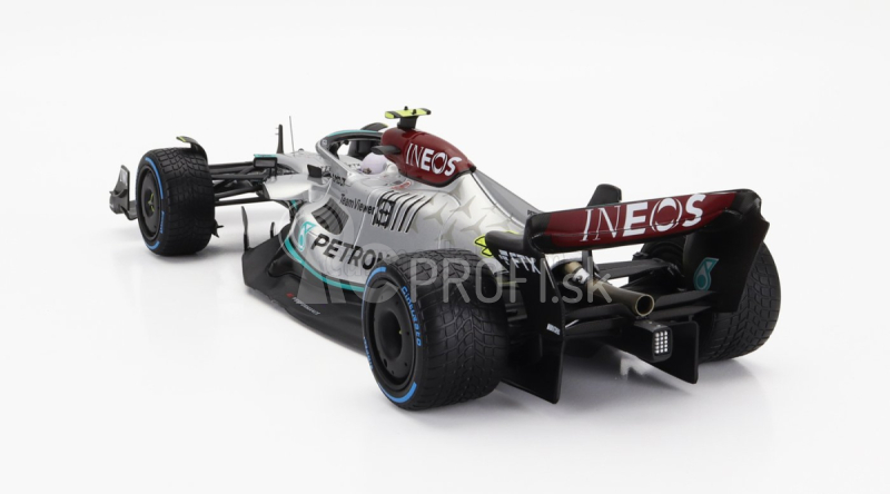 Minichamps Mercedes gp F1 W13e Team Mercedes-amg Petronas F1 N 44 8th Monaco Gp 2022 Lewis Hamilton 1:18 Silver Green