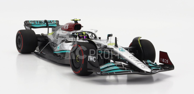 Minichamps Mercedes gp F1 W13e Team Mercedes-amg Petronas F1 N 44 Španielsko Gp 2022 Lewis Hamilton 1:18 Strieborná zelená