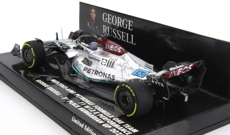 Minichamps Mercedes gp F1 W13e Team Mercedes-amg Petronas F1 N 63 3. Hungarian Gp 2022 George Russel 1:43 Silver Green