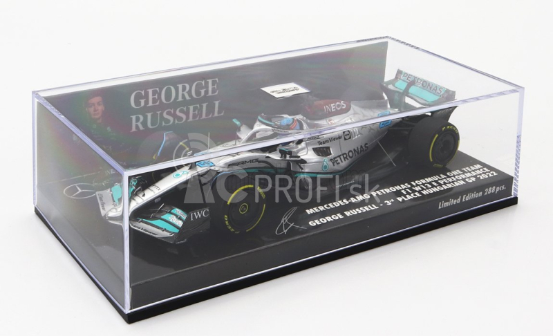 Minichamps Mercedes gp F1 W13e Team Mercedes-amg Petronas F1 N 63 3. Hungarian Gp 2022 George Russel 1:43 Silver Green