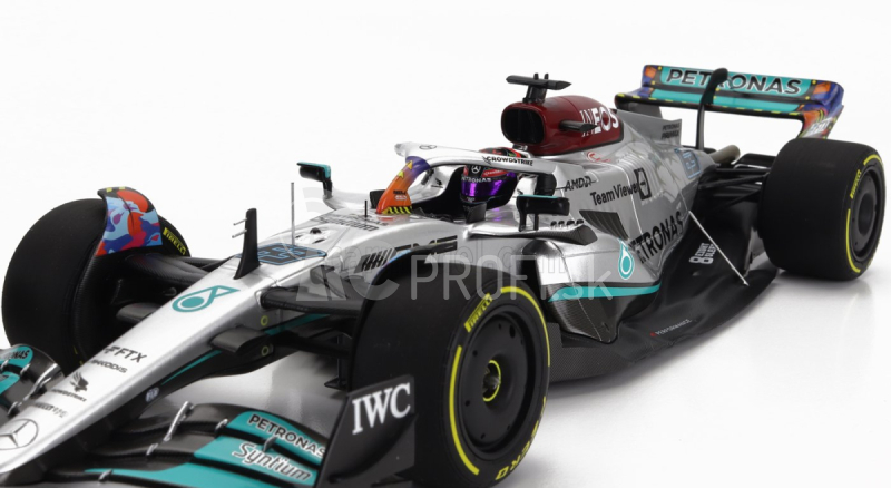 Minichamps Mercedes gp F1 W13e Team Mercedes-amg Petronas F1 N 63 5. Miami Gp 2022 George Russel 1:18 Strieborná zelená