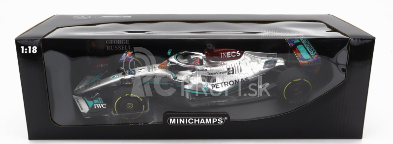 Minichamps Mercedes gp F1 W13e Team Mercedes-amg Petronas F1 N 63 Miami Gp 2022 George Russel 1:18 Silver Green