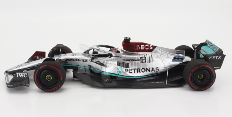 Minichamps Mercedes gp F1 W13e Team Mercedes-amg Petronas F1 N 63 Spain Gp 2022 George Russel 1:18 Strieborná zelená