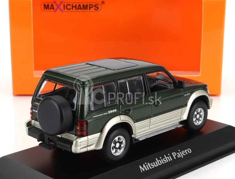 Minichamps Mitsubishi Pajero Lwb 2800 Turbo Intercooler 1991 1:43 zelená a strieborná