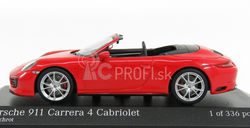 Minichamps Porsche 911 991-2 Carrera 4s Cabriolet 2017 1:43 červená