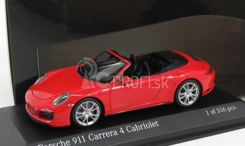 Minichamps Porsche 911 991-2 Carrera 4s Cabriolet 2017 1:43 červená