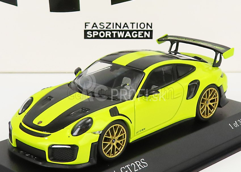 Minichamps Porsche 911 991-2 Gt2 Rs Weissach Package Coupe 2018 1:43 Acid Green