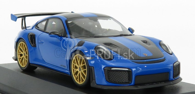 Minichamps Porsche 911 991-2 Gt2 Rs Weissach Package Coupe 2018 1:43 Voodoo Blue Black