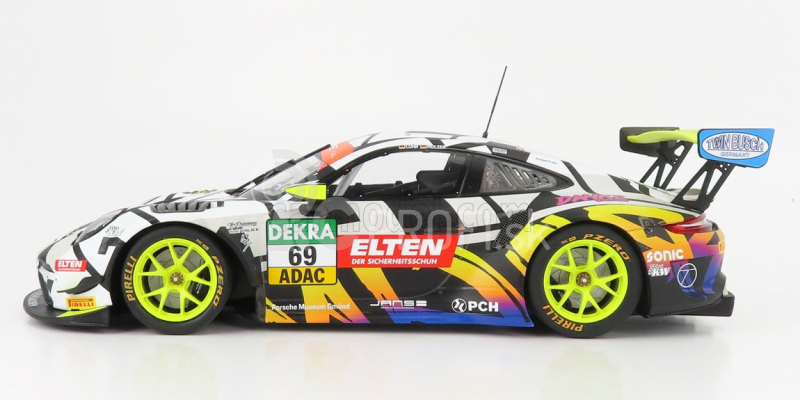 Minichamps Porsche 911 991-2 Gt3-r Iron Force By Ring Police Team N 69 Adac Gt Masters 2019 L.luhr - M.holzer 1:18 biela čierna žltá