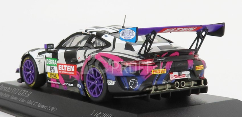 Minichamps Porsche 911 991-2 Gt3-r Iron Force By Ring Police Team N 69 Adac Gt Masters Race Bridge 2019 J.e.slooten - L.luhr 1:43 Biela čierna červená