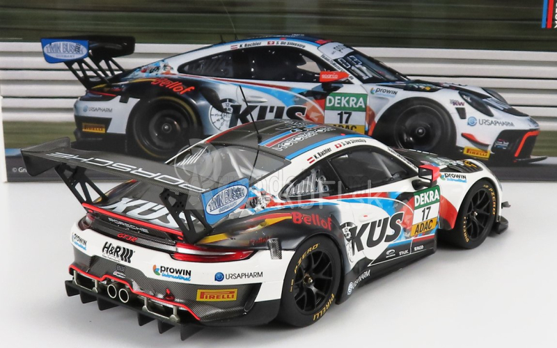 Minichamps Porsche 911 991-2 Gt3 R Team Kues 75 Bernhard N 17 Adac Gt Masters Hockenheim 2020 K.bachler - S.de Silvestro - Stefan Bellof Tribute 1:18 čierna biela červená