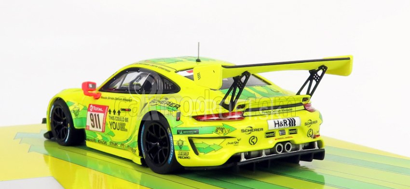 Minichamps Porsche 911 991-2 Gt3 R Team Manthey Racing N 911 2nd 24h Nurburgring 2019 E.bamber - M.christensen - K.estre 1:43 Žltozelená