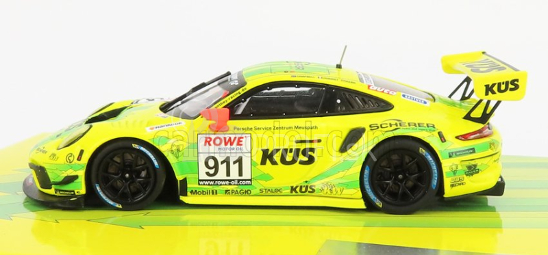 Minichamps Porsche 911 991-2 Gt3 R Team Manthey Racing N 911 Vln 24h Nurburgring 2020 M.campbell - L.kern - M.jaminet - J.anlauer 1:43 Žltozelená