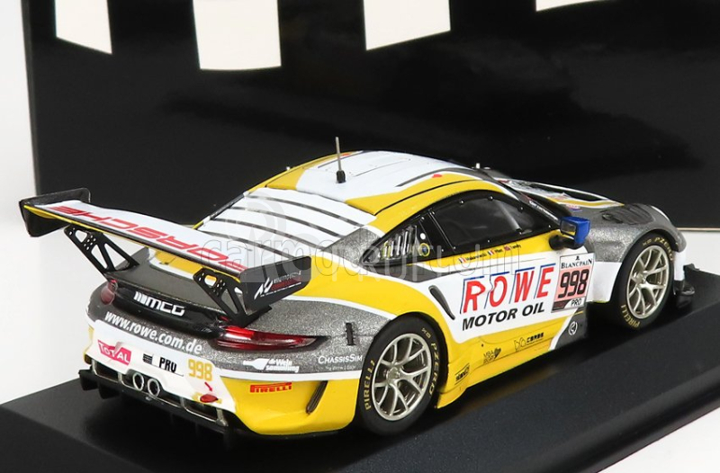 Minichamps Porsche 911 991-2 Gt3 R Team Rowe Racing N 998 2nd 24h Spa 2019 F.makowiecki - P.pilet - N.tandy 1:43 Sivá Biela Žltá