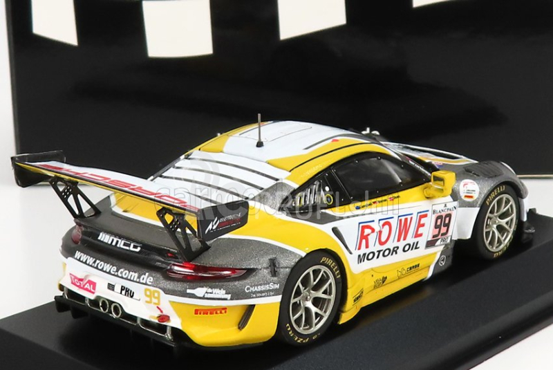 Minichamps Porsche 911 991-2 Team Rowe Racing N 99 7th 24h Spa 2019 D.olsen - M.campbell - D.werner 1:43 Sivá Biela Žltá