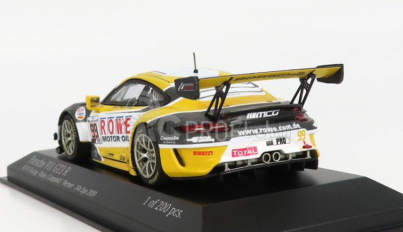 Minichamps Porsche 911 991-2 Team Rowe Racing N 99 7th 24h Spa 2019 D.olsen - M.campbell - D.werner 1:43 Sivá Biela Žltá