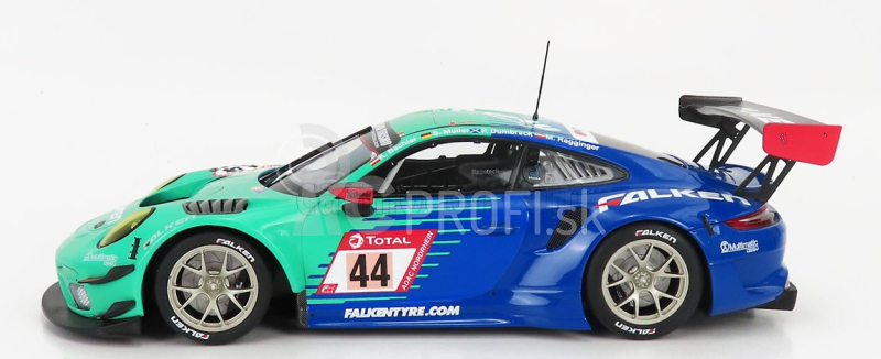 Minichamps Porsche 911 991 Gt3 R Team Falken Motorsports N 44 24h Nurburgring 2020 P.dumbreck- M.ragginger - S.muller - K.bachler 1:18 svetlozelená modrá