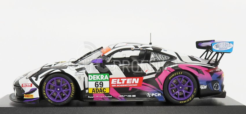 Minichamps Porsche 911 991 Gt3 R Team Iron Force N 69 Gt Masters 2019 J.e.slooten - L.luhr 1:43 Biela Čierna Fialová