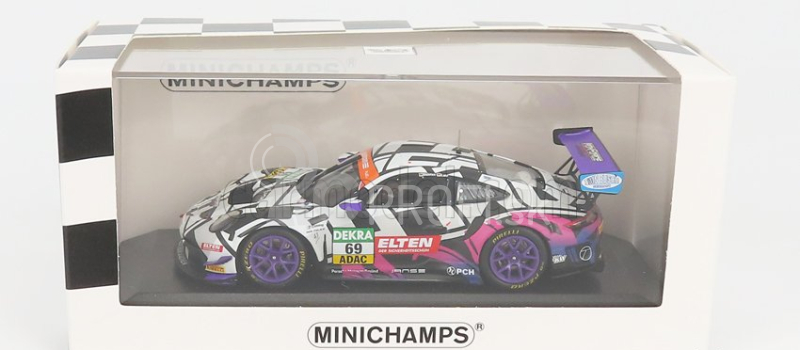 Minichamps Porsche 911 991 Gt3 R Team Iron Force N 69 Gt Masters 2019 J.e.slooten - L.luhr 1:43 Biela Čierna Fialová