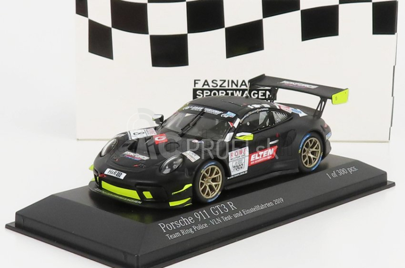 Minichamps Porsche 911 991 Gt3-r Team Iron Force N 8 Test Vln2 Nurburgring 2019 L.luhr - A.de Leener - J.e.slooten - S.jans 1:43 Matt Black