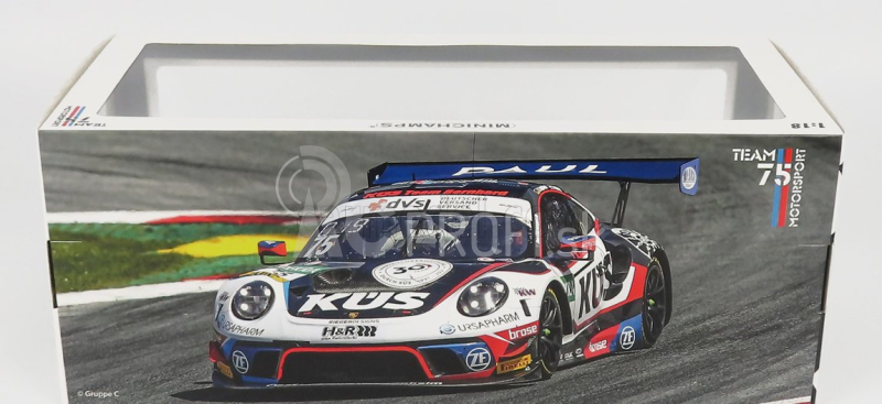 Minichamps Porsche 911 991 Gt3 R Team Kus 75 Bernhard N 75 Adac Gt Masters 2021 C.engelhart - T.preining 1:18 biela čierna červená