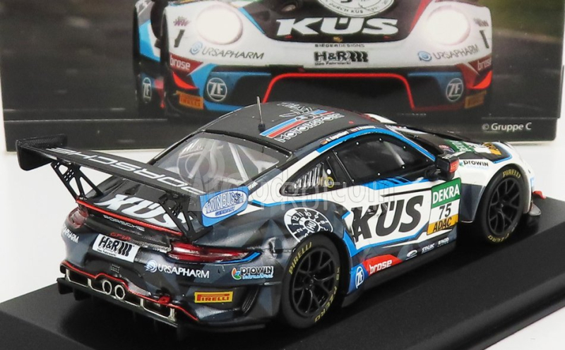 Minichamps Porsche 911 991 Gt3 R Team Kus 75 Bernhard N 75 Adac Gt Masters 2021 C.engelhart - T.preining 1:43 Biela čierna červená