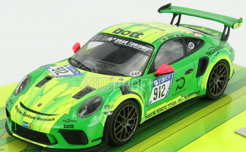 Minichamps Porsche 911 991 Gt3 Rs Manthey Racing N 912 Demo Run Goodwood 2018 R.lietz - P.pilet - F.makowiecki - N.tandy 1:43 Zelenožltá