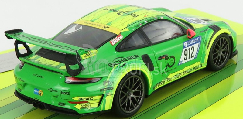 Minichamps Porsche 911 991 Gt3 Rs Manthey Racing N 912 Demo Run Goodwood 2018 R.lietz - P.pilet - F.makowiecki - N.tandy 1:43 Zelenožltá